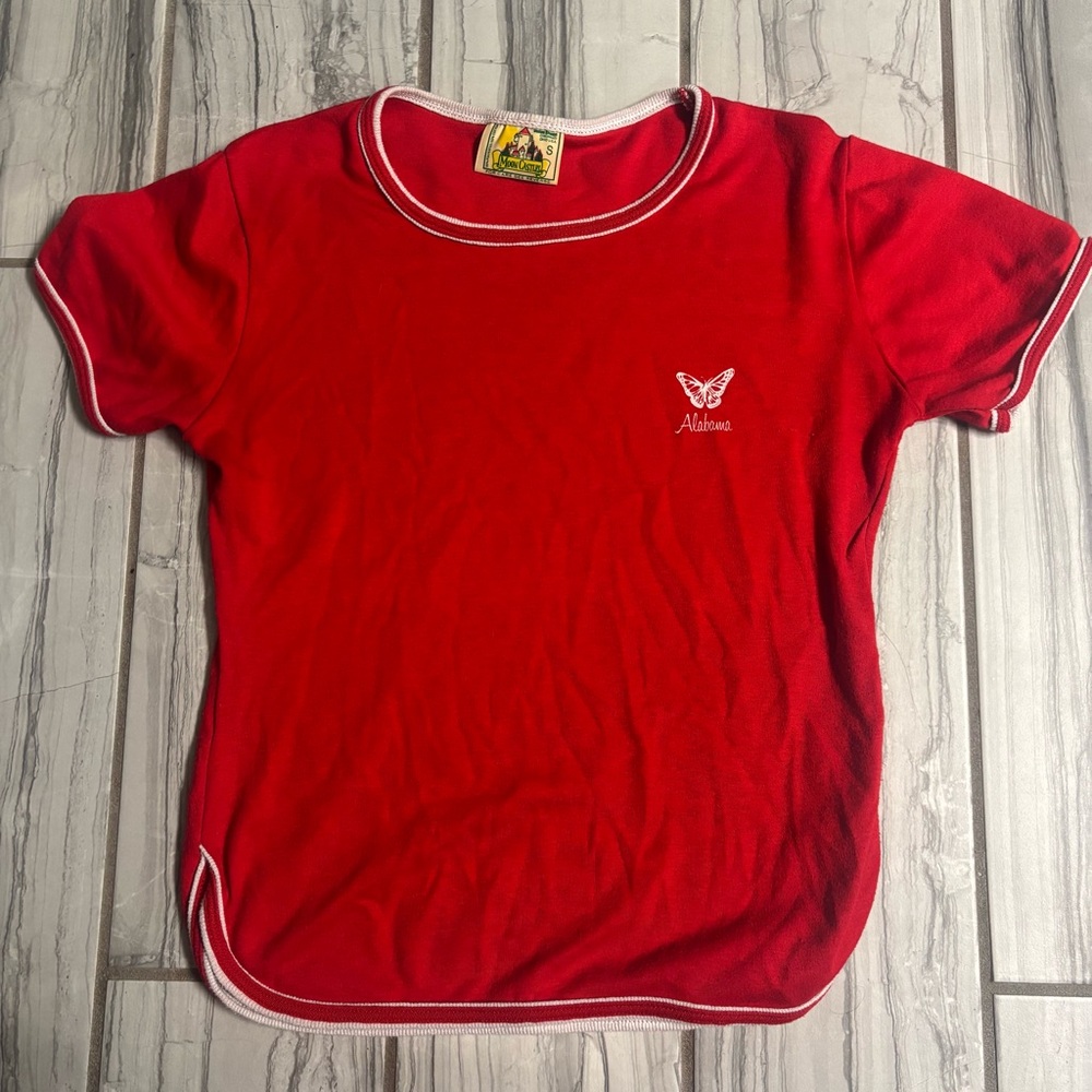 Alabama Red Butterfly Tee